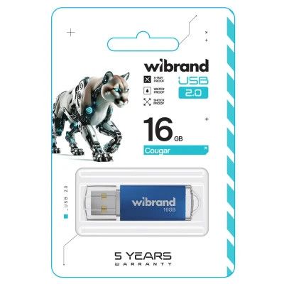 USB Flash Drive 16Gb Wibrand Cougar Blue (WI2.0/CU16P1U) -  2