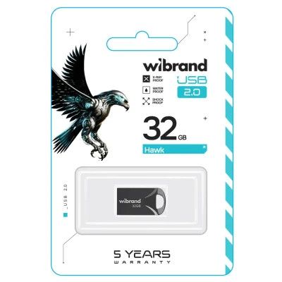 USB Flash Drive 32Gb Wibrand Hawk, Black (WI2.0/HA32M1B) -  2