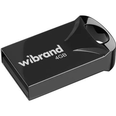 USB Flash Drive 4Gb Wibrand Hawk Black (WI2.0/HA4M1B) -  1