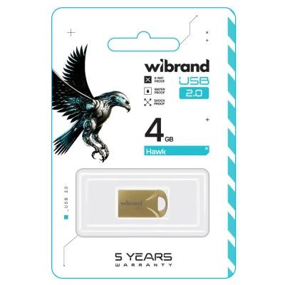 USB Flash Drive 4Gb Wibrand Hawk Gold (WI2.0/HA4M1G) -  2