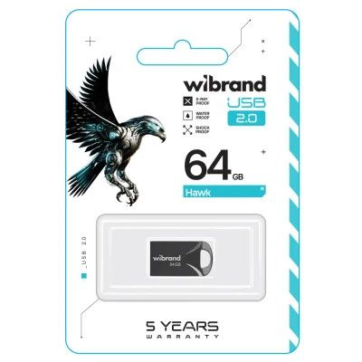 USB Flash Drive 64Gb Wibrand Hawk Black (WI2.0/HA64M1B) -  2