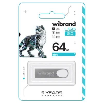 USB Flash Drive 64Gb Wibrand Irbis Silver (WI2.0/IR64U3S) -  2