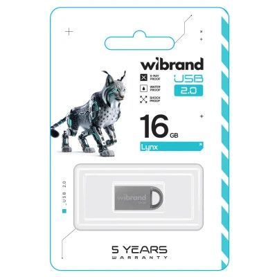 USB Flash Drive 16Gb Wibrand Lynx Silver (WI2.0/LY16M2S) -  2