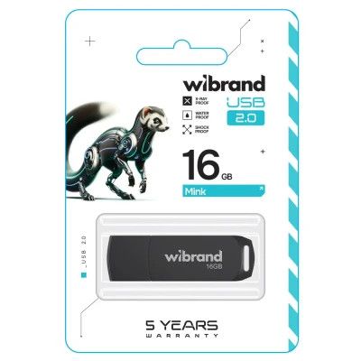 USB Flash Drive 16Gb Wibrand Mink Black (WI2.0/MI16P4B) -  2