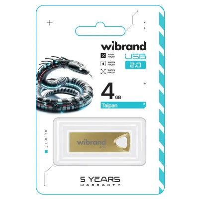 USB Flash Drive 4Gb Wibrand Taipan Gold (WI2.0/TA4U2G) -  2