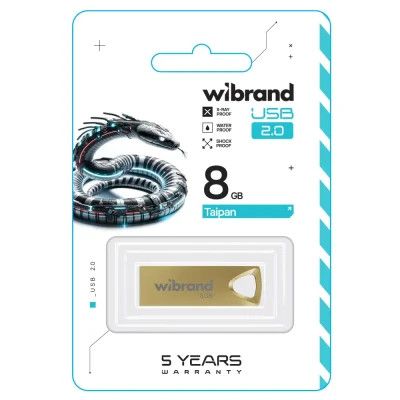 USB Flash Drive 8Gb Wibrand Taipan Gold (WI2.0/TA8U2G) -  2