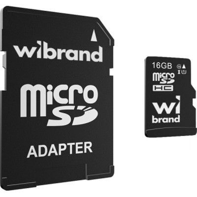  '  ' microSDHC, 16Gb, Class10, Wibrand, SD  (WICDHU1/16GB-A) -  1