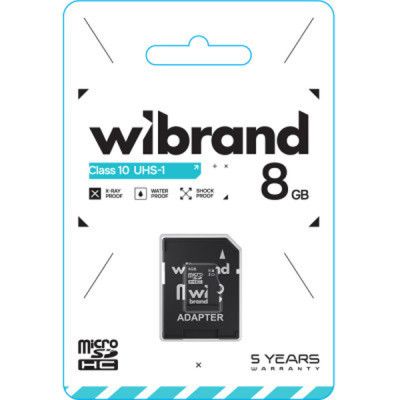  '  ' microSDHC, 8Gb, Class10, Wibrand, SD  (WICDHC10/8GB-A) -  2