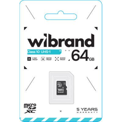   microSDXC, 64Gb, Class10 UHS-1, Wibrand,   (WICDXU1/64GB) -  2