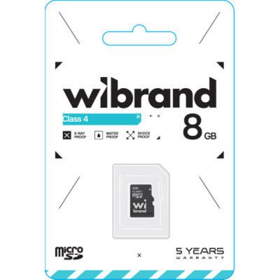   microSDHC, 8Gb, Class 4, Wibrand,   (WICDC4/8GB) -  2