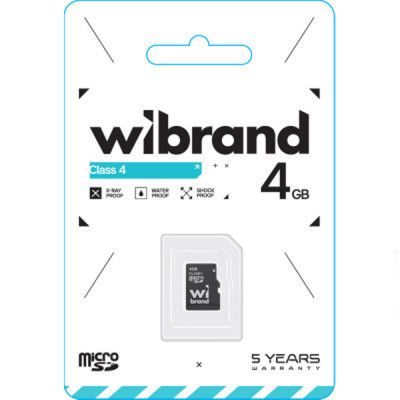   microSDHC, 4Gb, Class4, Wibrand,   (WICDC4/4GB) -  2