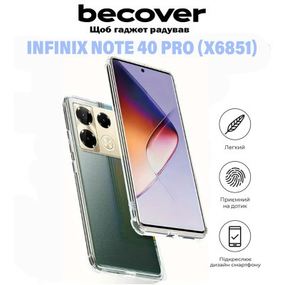     BeCover Anti-Shock Infinix Note 40 Pro (X6851) Clear (711171) -  6