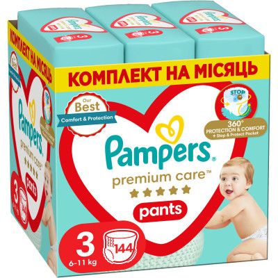  Pampers Premium Care Pants  3 (6-11 ) 144  (8006540490891) -  1