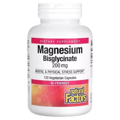  Natural Factors  , 200 , Magnesium Bisglycinate, 120  (NFS-01641) -  1