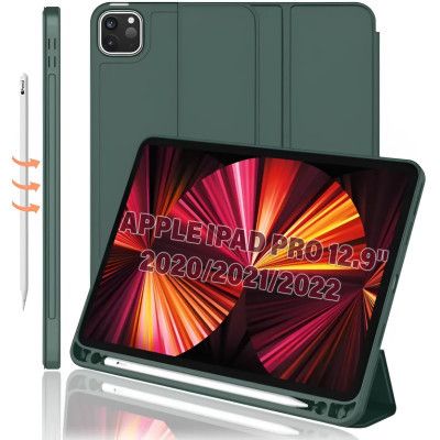    BeCover Tri Fold Hard TPU Apple iPad Pro 12.9 2020/2021/2022 Dark Green (711116) -  2