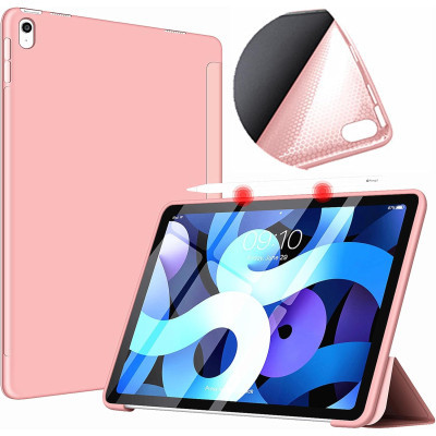    BeCover Tri Fold Soft TPU Silicone Apple iPad Air (4/5) 2020/2022 10.9" Pink (711133) -  2