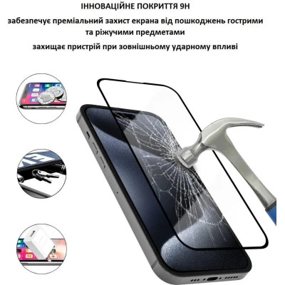   Lunatik Premium Tempered Glass 3D Full Cover Black for iPhone 15 Pro Max (1195287) -  4