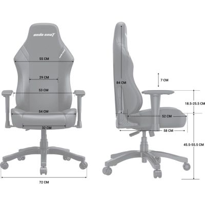   Anda Seat Luna Fabric Size L Grey (AD18-44-G-F) -  8