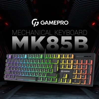  GamePro MK85B Blue Switch RGB USB Black (MK85B) -  3