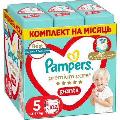 ϳ Pampers Premium Care Pants Junior   5 (12-17 ) 102 . (8006540490976) -  1