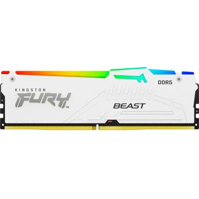     DDR5 16GB 6400 MHz Beast White RGB EXPO Kingston Fury (ex.HyperX) (KF564C32BWEA-16) -  1