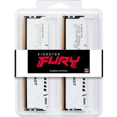  '  ' DDR5 32GB (2x16GB) 6000 MHz Beast White XMP Kingston Fury (ex.HyperX) (KF560C30BWK2-32) -  5