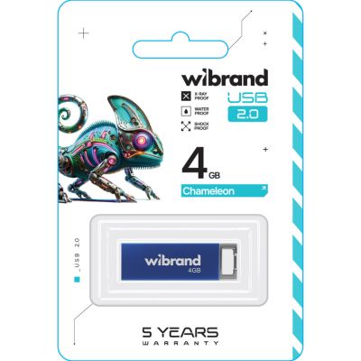 USB   Wibrand 4GB Chameleon Blue USB 2.0 (WI2.0/CH4U6U) -  2