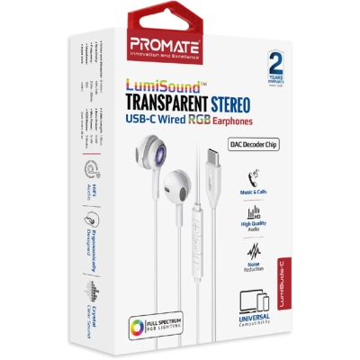  Promate LumiBuds-C Silver (lumibuds-c.silver) -  2