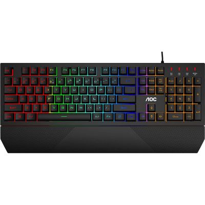  AOC GK200 Rainbow LED USB Black (GK200D32R) -  1