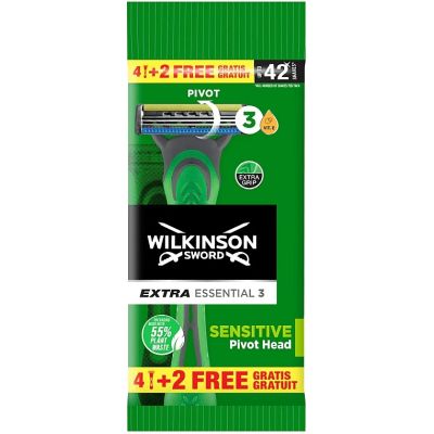  Wilkinson Sword Extra Essential 3 Sensitive 4+2 . (4027800463008) -  1