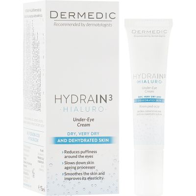      Dermedic Hydrain 3 Hialuro Under-Eye Cream 15  (5906739783175) -  1