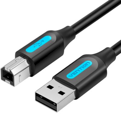    USB 2.0 AM/BM 1.0m 480Mbps PVC black Vention (COQBF) -  1