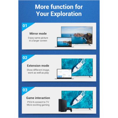   HDMI to HDMI 2.0m V2.0 4K 60Hz Silver Metal Type Vention (AABIH) -  8