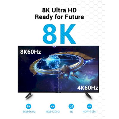   HDMI to HDMI 3.0m V2.1 8K 60Hz PVC Vention (AANBI) -  4