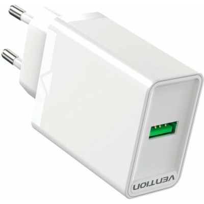   Vention 1xUSB 18W (USB-A) QC3.0 white (FABW0-EU) -  1