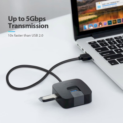  Vention USB 3.0 to 4USB 3.0 Black 1.0m (CHBBF) -  3