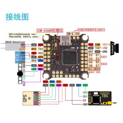   HAKRC F405 + 60A V2 () (FCESC60) -  5