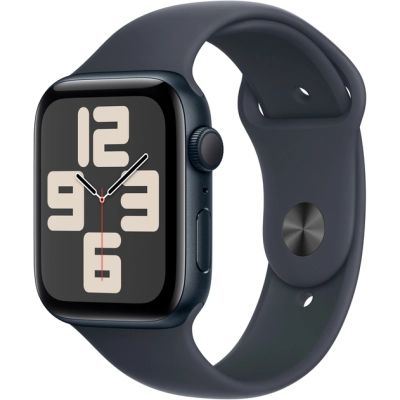 - Apple Watch SE 2024 GPS 40mm Midnight Aluminium Case with Midnight Sport Band - S/M (MXE73QH/A) -  1