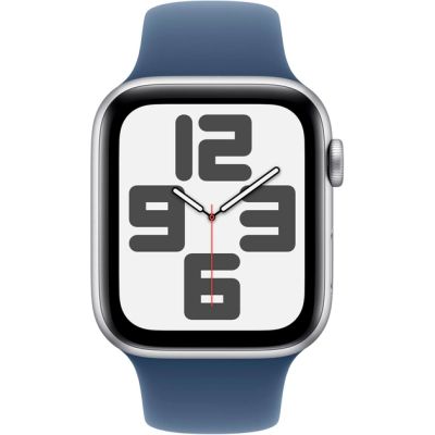 - Apple Watch SE 2024 GPS 40mm Silver Aluminium Case with Denim Sport Band - S/M (MXEC3QH/A) -  2