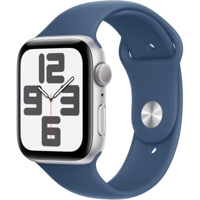 - Apple Watch SE 2024 GPS 40mm Silver Aluminium Case with Denim Sport Band - S/M (MXEC3QH/A) -  1