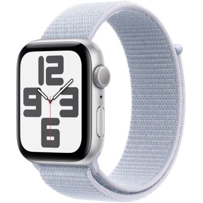 - Apple Watch SE 2024 GPS 40mm Silver Aluminium Case with Blue Cloud Sport Loop (MXEE3QH/A) -  1