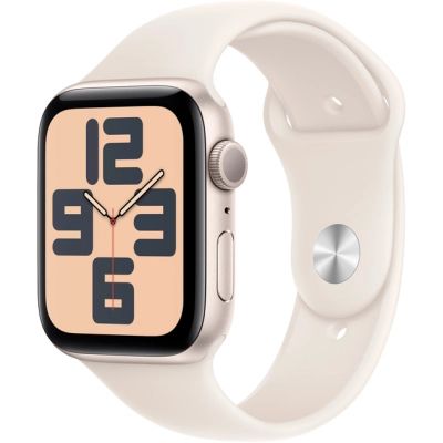 - Apple Watch SE 2024 GPS 40mm Starlight Aluminium Case with Starlight Sport Band - S/M (MXEF3QH/A) -  1