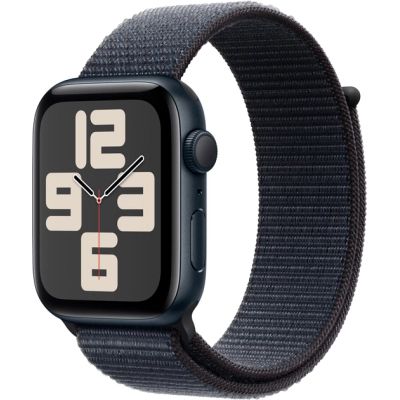 - Apple Watch SE 2024 GPS 44mm Midnight Aluminium Case with Ink Sport Loop (MXEP3QH/A) -  1