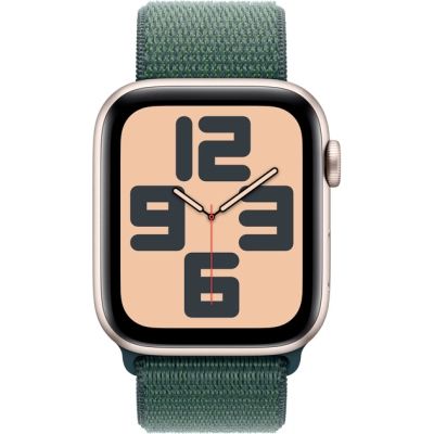 - Apple Watch SE 2024 GPS 44mm Starlight Aluminium Case with Lake Green Sport Loop (MXEW3QH/A) -  2