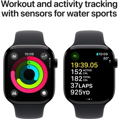 - Apple Watch Series 10 GPS 46mm Jet Black Aluminium Case with Black Sport Band - M/L (MWWQ3QH/A) -  4