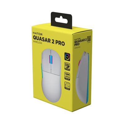  Hator Quasar 2 Pro Wireless/Bluetooth/USB White/Cyan (HTM561WC) -  5