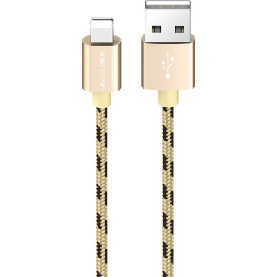   USB 2.0 AM to Lightning 1.0m 2.4A Gold BOROFONE (BX24LG) -  2