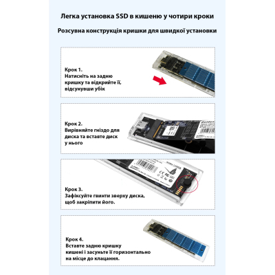   Dynamode M.2 SSD NVMe/SATA combo - USB3.2 GEN2 Type-C (DM-CAD-SSD09) -  11