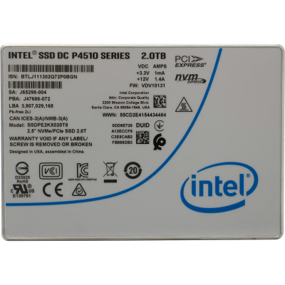  SSD U.2 2.5" 2TB DC P4510 INTEL (SSDPE2KX020T801) -  1