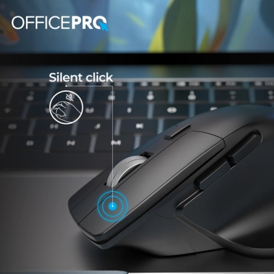  OfficePro M395B Silent Click Ergonomic Wireless Black (M395B) -  10